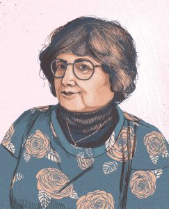 Portrait of a woman – Digital Illustration Portrait of a woman with a rose pullover.