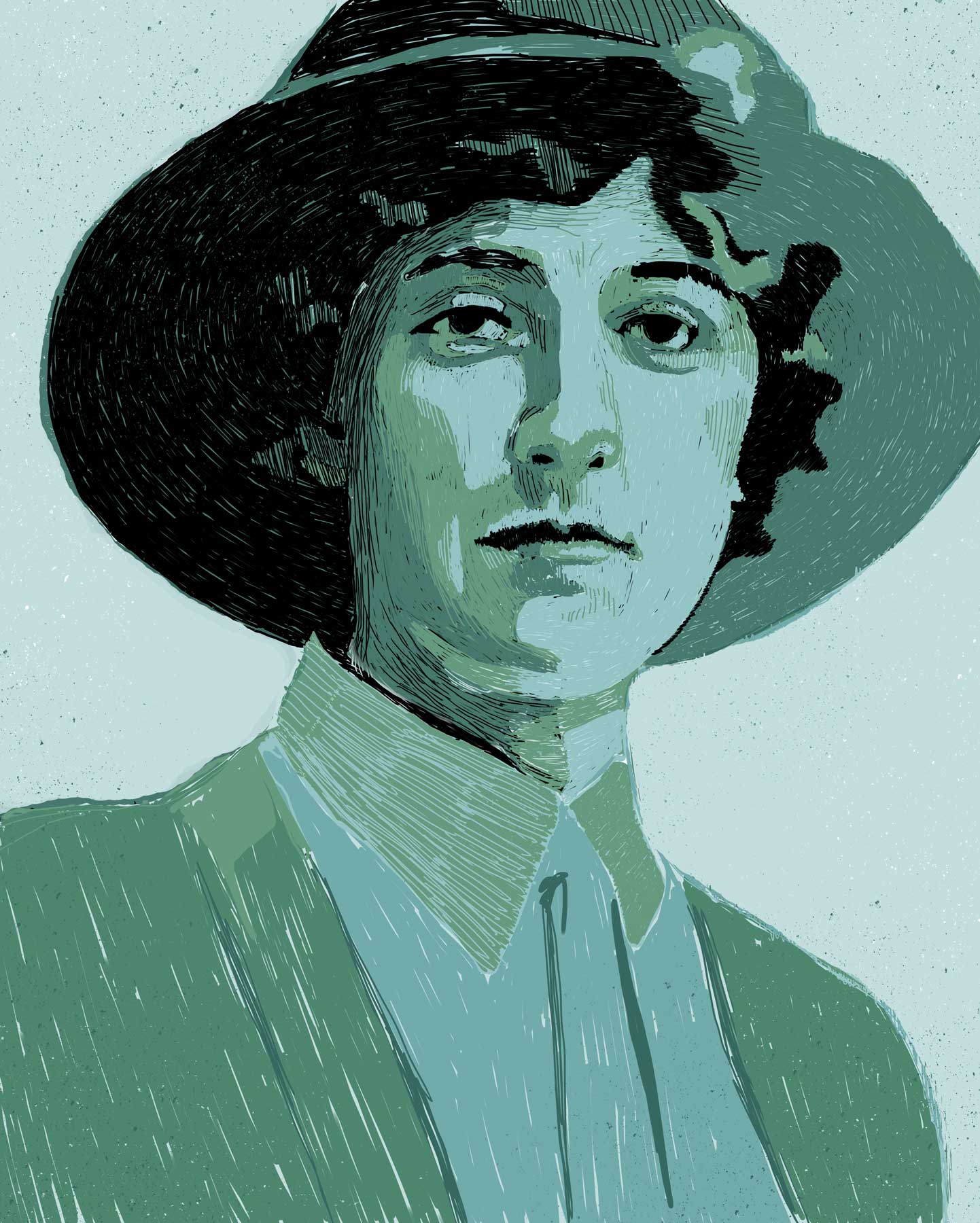 Portrait of Agatha Christi – Digital Illustration 2019 was an English writer known for her detective novels and short story collections, particularly those revolving around fictional detectives Hercule Poirot and Miss Marple.