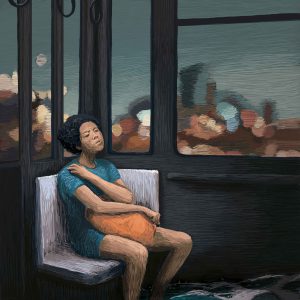 Wild Nights – Digital Illustration A poem by Emily Dickinson. In this brief but powerful poem, the speaker longs to share "wild nights" with an absent lover. She imagines herself as a sailor on a stormy sea, searching for the harbor of her love. Wild Nights – limited Fine Art Print